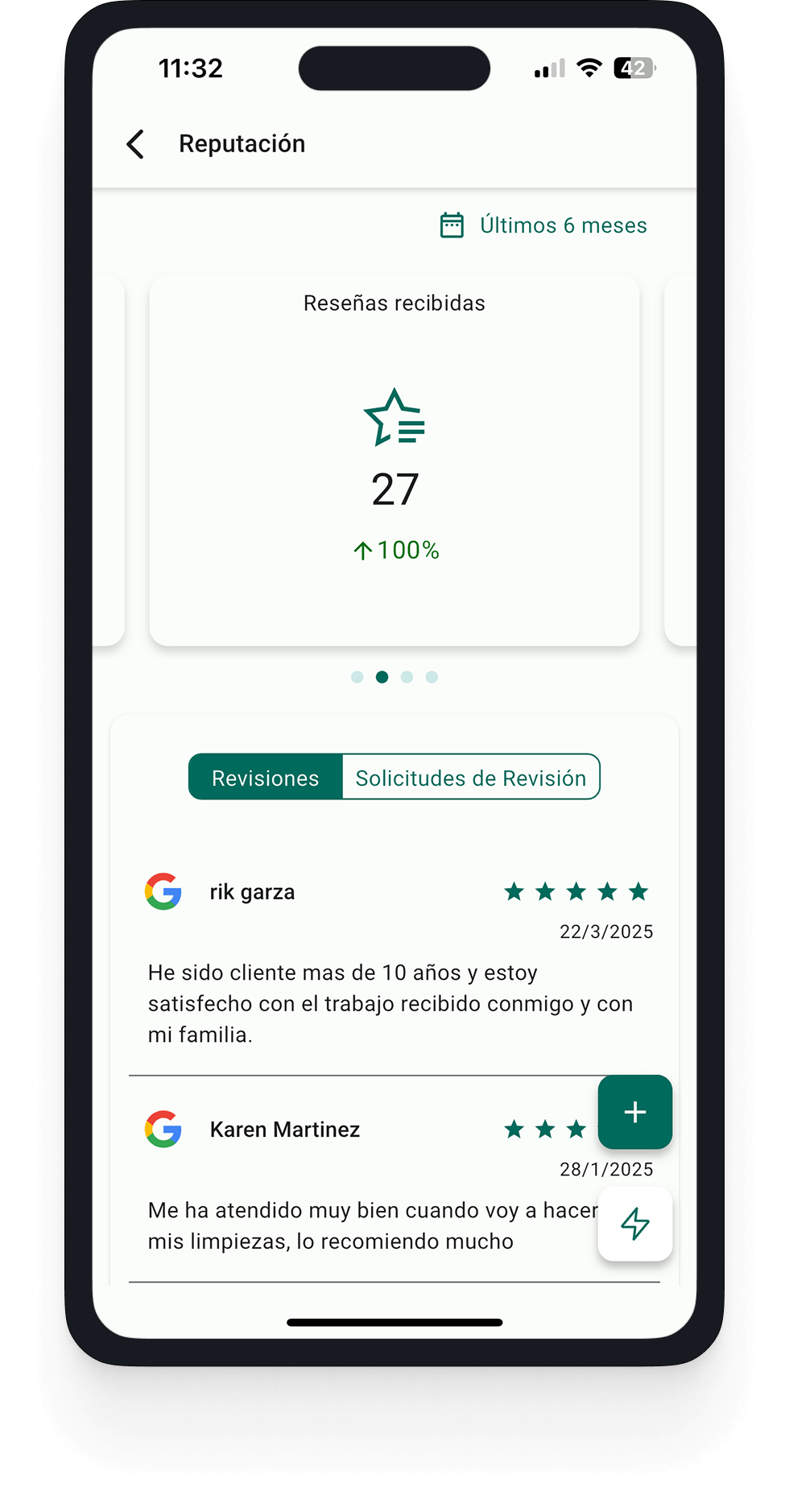 <strong>Gestiona</strong> tu reputación en línea.